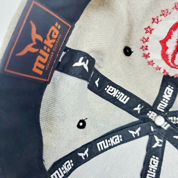 Chicago MU:KA Embroidered Distressed Acid Wash Snapback Cap Hat MUKA EUC - Picture 11 of 12